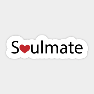 Soulmate artistic typography design Sticker